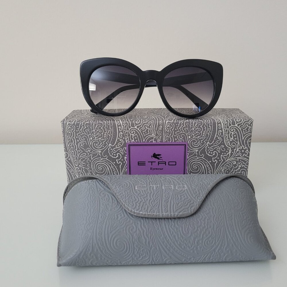 ETRO Black Cat-Eye Sunglasses - New